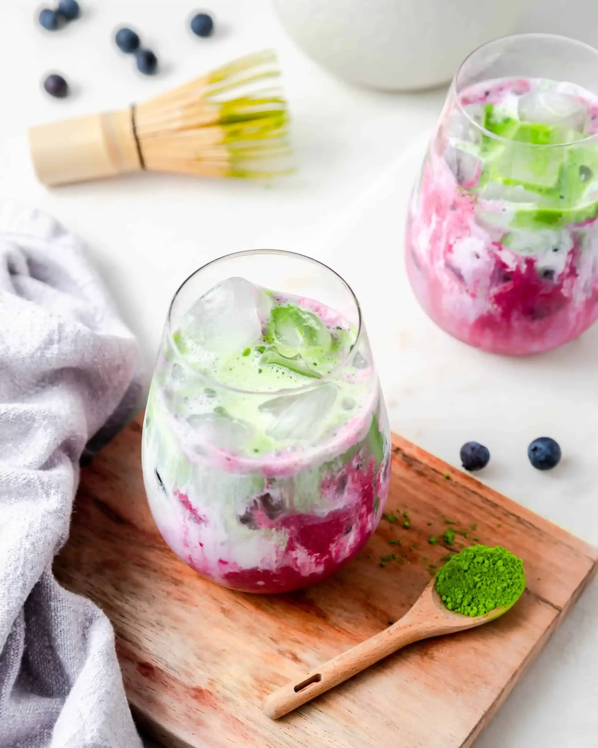 Ice Blueberry Matcha